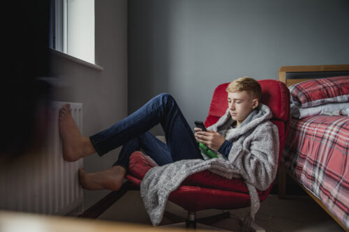 Jongen smartphone