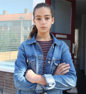 Meisje deur